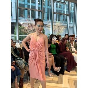 NWT Misa Long Peach Dress Size Small